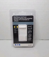 Eaton (White) Slide Dimmer With Preset Model SAL06P2 - NEW & FACTORY SEALED!