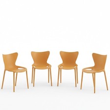 Plastic Stacking Outdoor Indoor Kitchen Stackable Plastic Dining Chairs