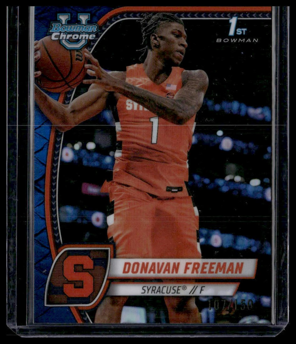 2024-25 Bowman University Chrome Donavan Freeman Blue Reptilian /150