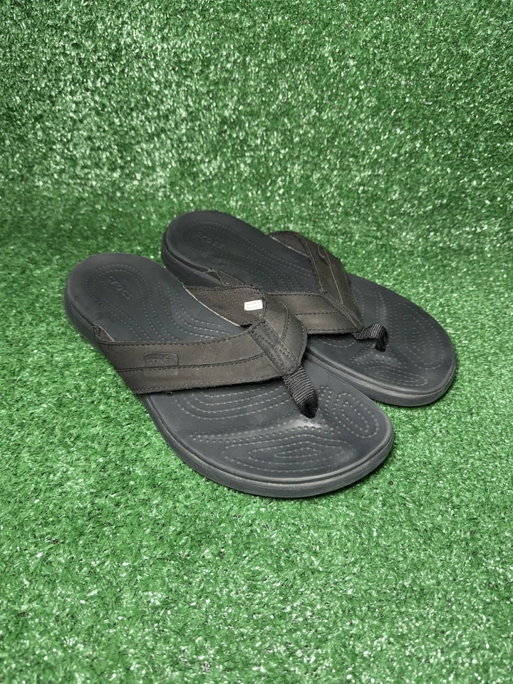 Sandalias cómodas de playa negras Crocs LiteRide Yukon Vista II para hombre talla 13 Foto 2 de 4