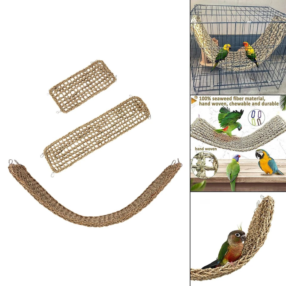 Papageien-Kletterseilleiter, weiche Vogel-Seegrasmatte für Wellensittiche, - Bild 1 von 1