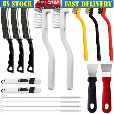 16Pcs Crevice Cleaning Brush Set Multi-Purpose Kitchen Office Tight Spots New
