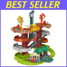 Train & Crane Tower Playset for Kids 2.5 Ft Tall