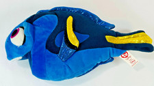 TY Disney Pixar Finding Dory Sparkle Plush Beanbag Stuffed Fish Blue Yellow