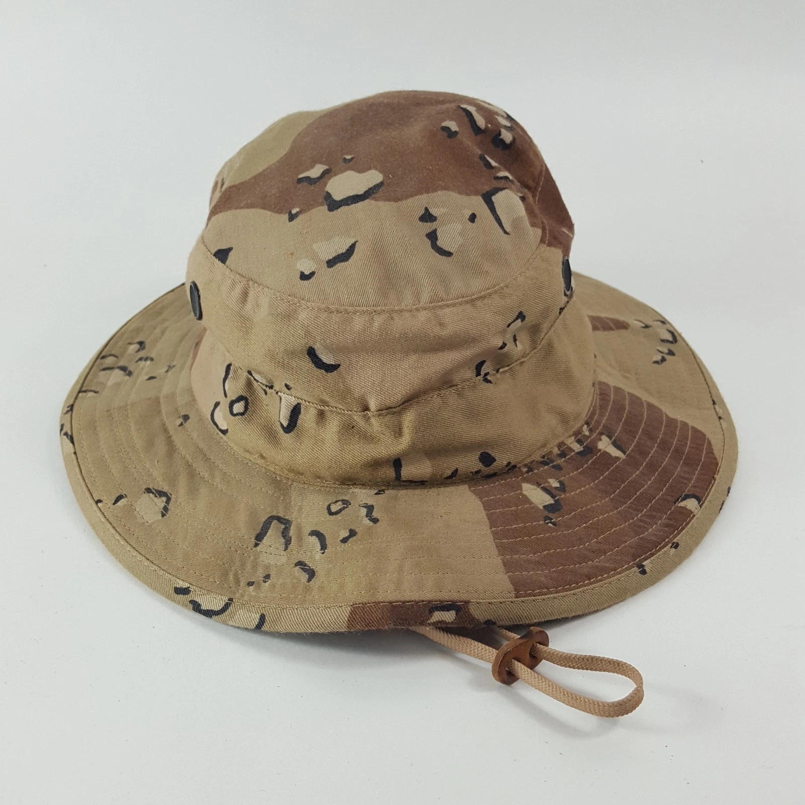 Vintage Military Chocolate Chip Camo Bucket Hat Size 7 Army Hot Weather Boonie