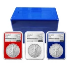 3pc Set - 2026 $1 1-oz American Silver Eagle NGC MS70 ER ALS Label Red White