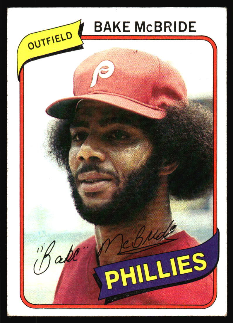 1980 Topps Bake McBride #495 Philadelphia Phillies L2