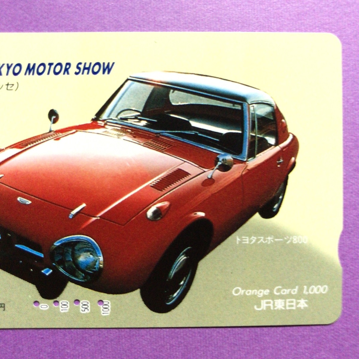 TOYOTA Sports 800 The 29st Tokyo Motor Show Retro Car Orange Card