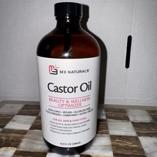 100 Pure Castor Oil 500Ml - Hexane Free Cold Pressed Castor Oil in Glass Bot...