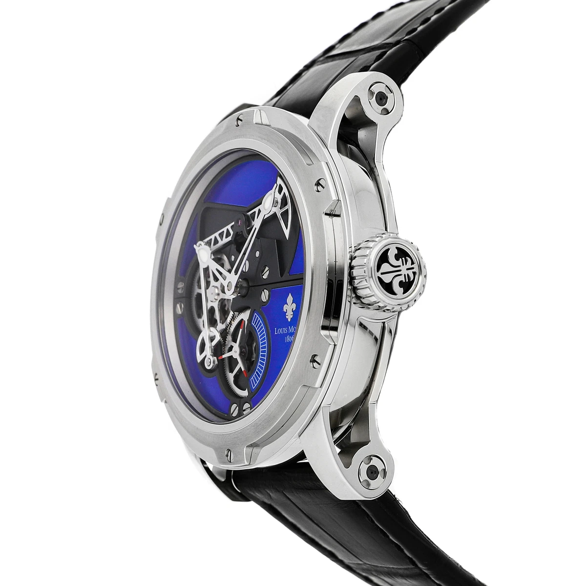 Louis Moinet Derrick LE Automatic 45mm Steel Mens Strap Watch LM