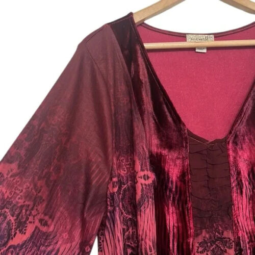 Haut manches longues femme One World taille 2x velours mixte fée fantaisiste - Photo 5 sur 12