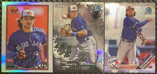 Bo Bichette, 3 Card Lot 2019 Bowman Chrome 30th Anniversary, Top 100, Base Card