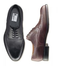 Zapatos Moreschi Bergen de piel de ciervo con punta de ala para hombre negros AMPLIOS - 7W EE. UU.