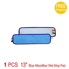 1 PCS 13" SunnyCare #26132 Blue Microfiber Wet Mop Pad 