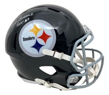 Mean Joe Greene Signed Pittsburgh Steelers Full-Size Helmet (Beckett) HOF 87 /DT