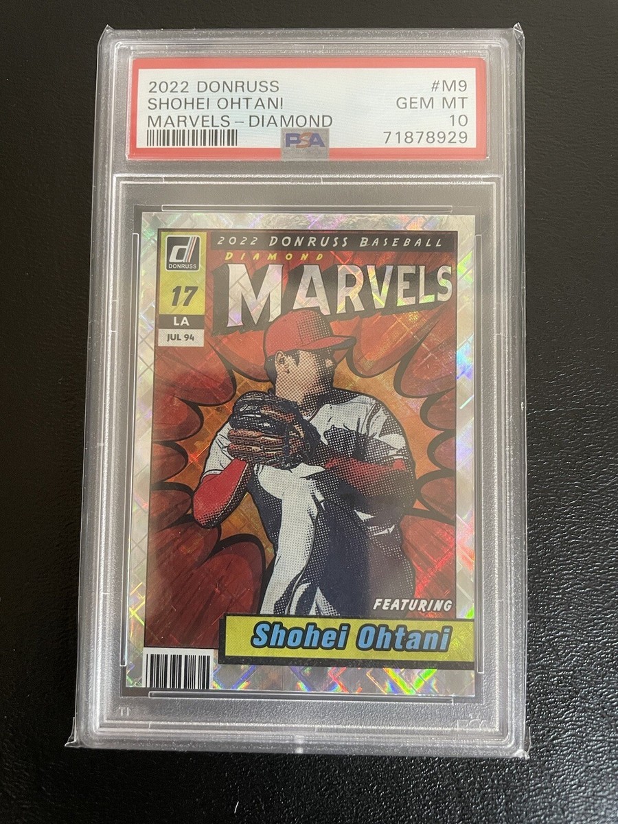 大谷翔平　2022 Panini Donruss Marvels No.M-9 2022 Panini Donruss - Marvels Shohei Ohtani #M-9 Gold /99