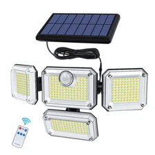 333 LED Solar Lights Outdoor Waterproof Motion Sensor Security Wall Lamp 7700K 