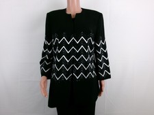 I.d.f. Button Up Long Sleeve Jacket Size: 42" Chest Black/white Design