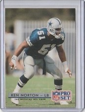 1992 Pro Set #148 Ken Norton Jr. Dallas Cowboys