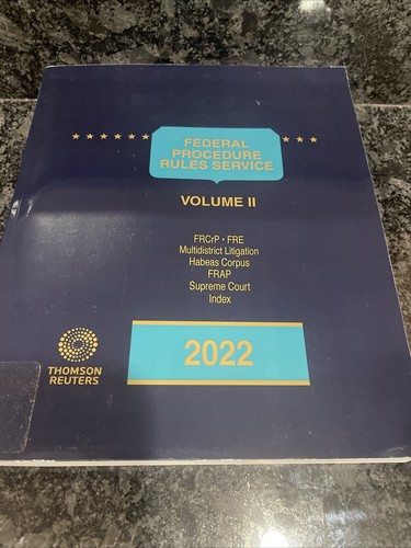 Federal Procedure Rules Service 2022 Ausgabe neueste Ausgabe Einzelhandel für $ 1002 - Bild 3 von 8