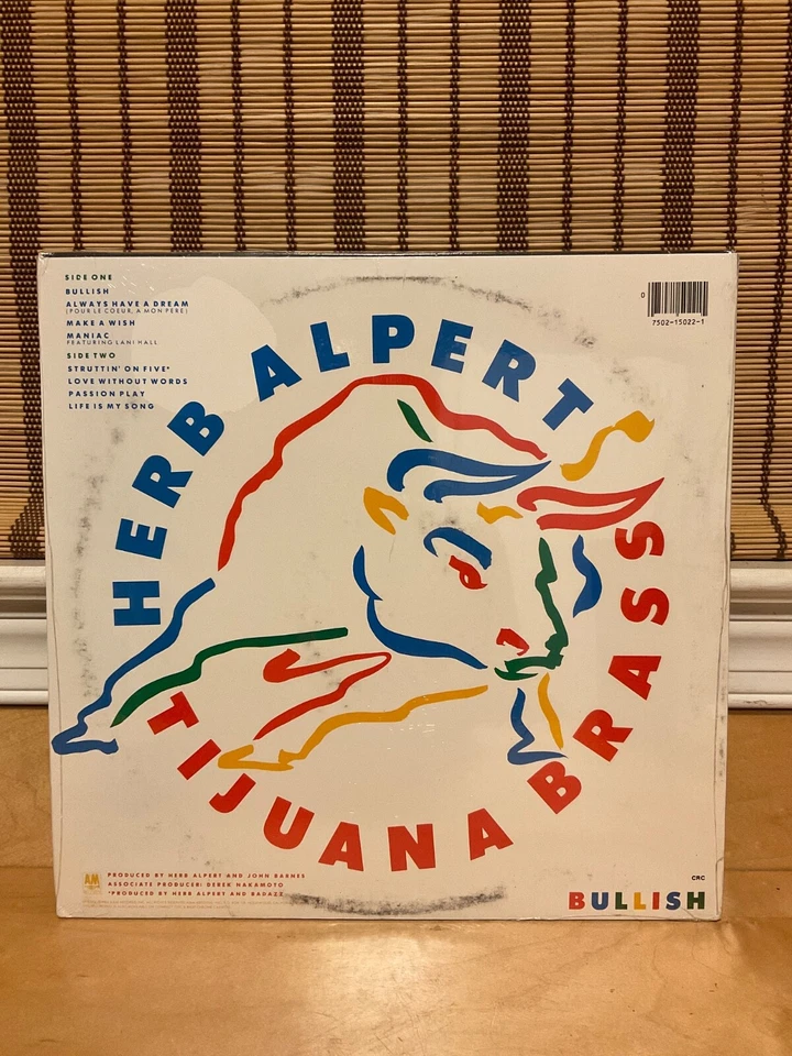 HERB ALPERT Tijuana Brass Bullish MINTY ORIGINAL SEALED New Vinyl LP 1984 SP5022 — 第 2/2 张图片