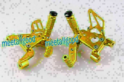 Verstellbare Race Fußrasten für DUCATI 1199 Motorrad Rearset Gold GP Shift Paar