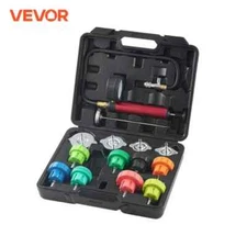 Universal Radiator Pressure Tester Kit Manual Pump Steel Test Cap Adapters Tool