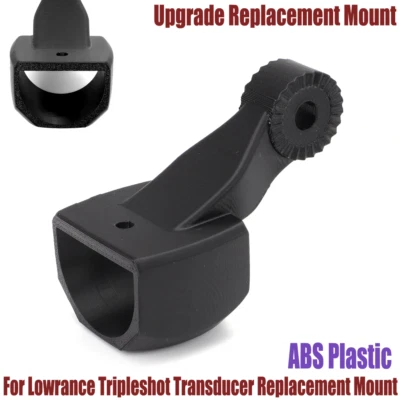 ALPHA RIDER Upgraded For Lowrance Tripleshot Transducer Replacement Mount Bracket ABS