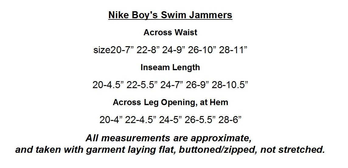 Nike swim jammers clearance youth