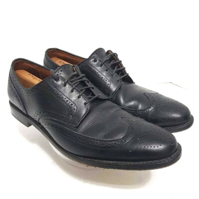 Allen Edmonds Mens Stuttgart Oxford Shoes Black Wingtip Lace Up 