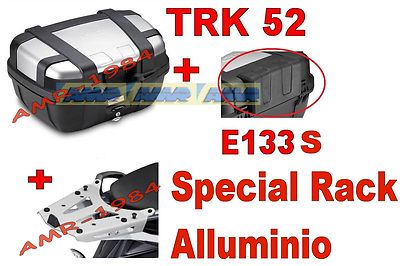 Nero Alluminio Givi SRA3101 casi Monokey carrier Topcase