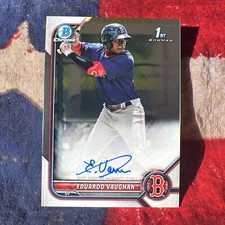 2022 Bowman - Chrome Prospect Autograph #CPA-EV Eduardo Vaughan (AU, RC) Red Sox