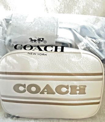 Coach Mini Jamie Camera Bag w/Coach Stripe in Chalk CH308 NWT