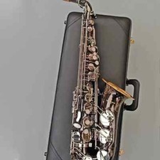 Professional W037 Alto Saxophone E-flat Nickel Plated Japan sax with cloth case
