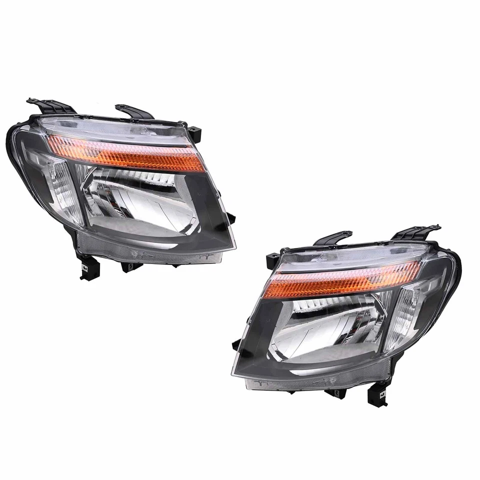 NEW Pair LH+RH Head Light Lamp Black For Ford Ranger PX 11~15 XL XLS Wildtrak - image 4 of 4