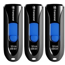 3 Pack Transcend 32GB Jetflash 790 USB 3.0 Flash Memory Drive