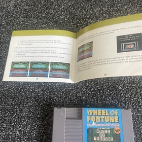 Wheel of Fortune NES Nintendo Family Edition Game Cartridge Instruction Booklet