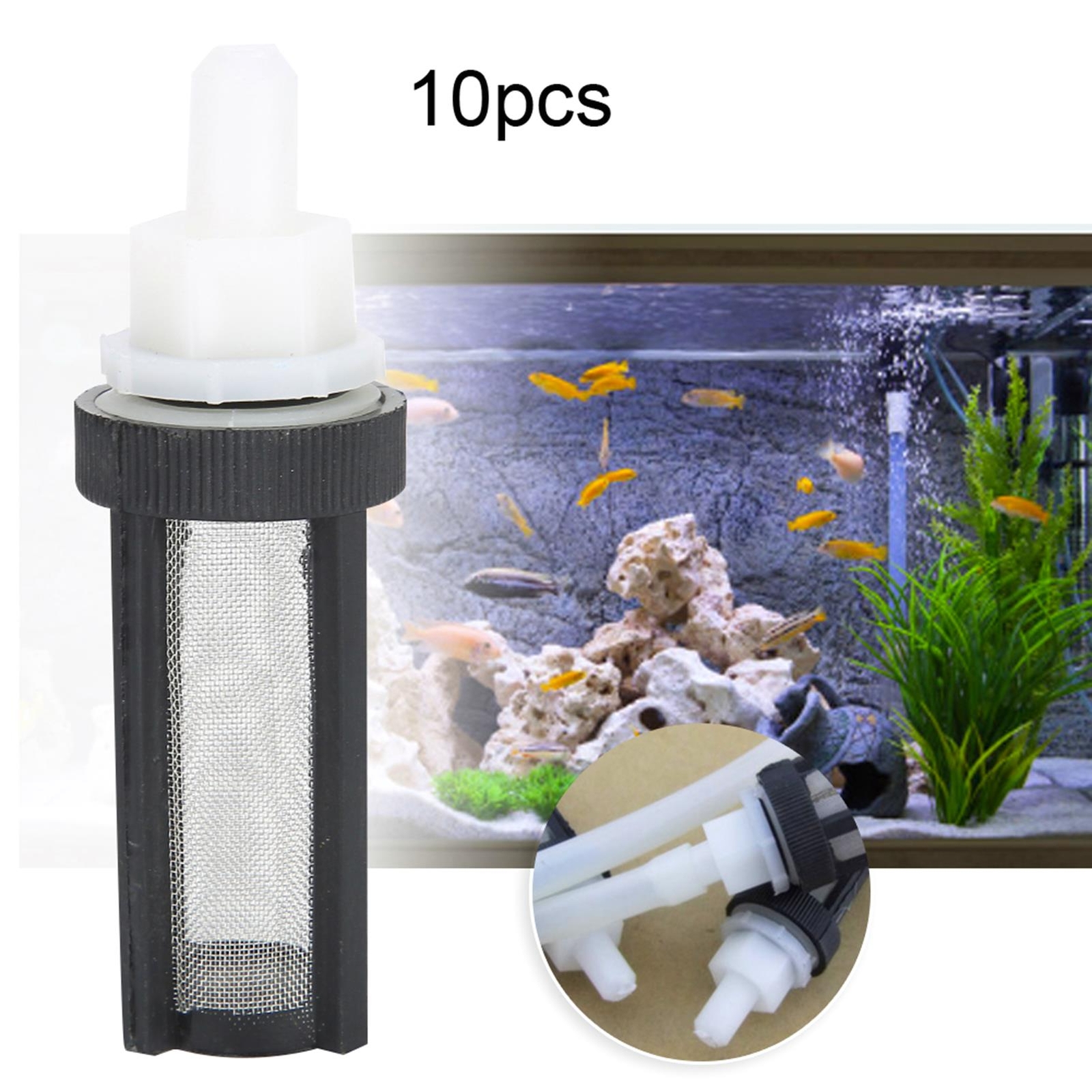 Aquarium Submersible Pump Filter Mesh 10 Pack Fish Tank Cleaning Supplies
