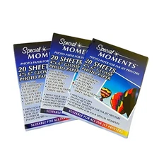 3 Photo Paper Special Moments Digital Ink Jet Printer Glossy 20 Sheets ea 4 X 6