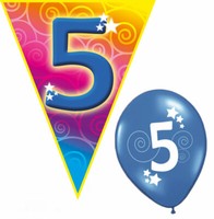 Kindergeburtstag Deko Geburtstag-S Party Junge MäDchen 5 Jahr Girlanden Ballons