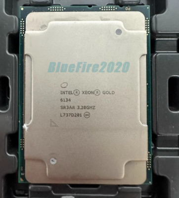 Intel Xeon Gold 6134 8 Threads 16 threads 24.75MB SR3AR 3.2GHz 130W LGA3647 CPU