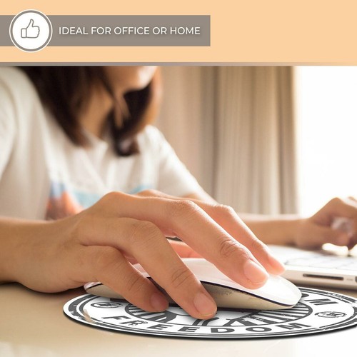 Round Mouse Mat (bw) - Amazing Freedom Free Symbol #40667 - 第 6/8 張圖片