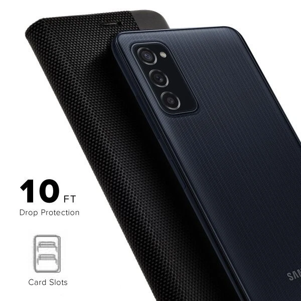 PureGear Galaxy A03S Wallet Series Black Leather Case - Image 4 of 4