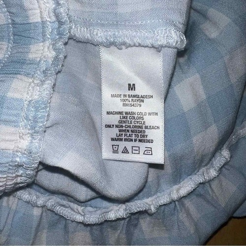 Aeropostale Women’s Blue Checkered Drawstring Elastic Pajama Shorts Size M - Picture 5 of 5