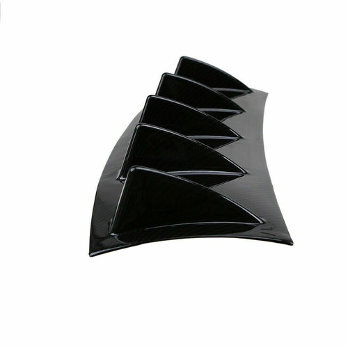 Carbon Black Rear Bumper Lip Diffuser Shark Fin Car Back Splitter 5 - Picture 3 of 11