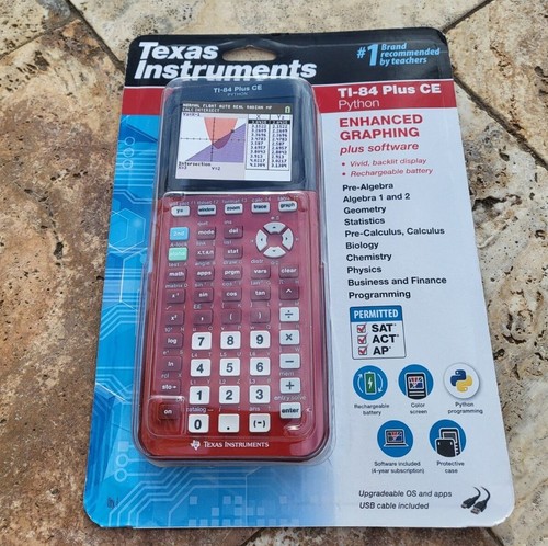 🌟🎈 Texas Instruments TI-84 Plus CE Python Calculator RED, WHITE | BLUE | BLACK - Picture 10 of 15