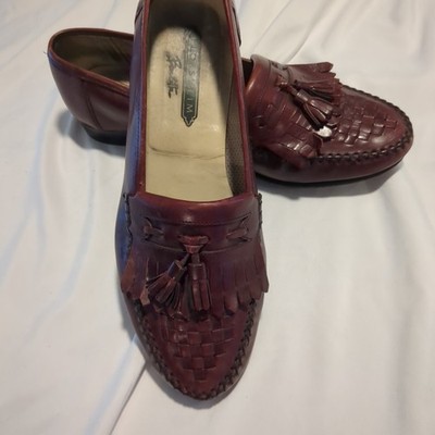 Florsheim Men’s Burgundy Leather Tassel Loafers,  Size‎ 10 EEE s-l400.jpg main image 2