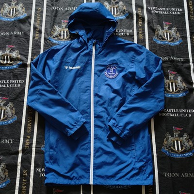 Everton Football Training Top Jacket Hooded RainCoat Hummel 2020 2021 Size S/M