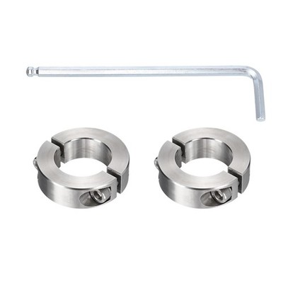 2Pcs Double Split Shaft Collars, 28mm Bore 304 Stainless Steel Clamping Collar