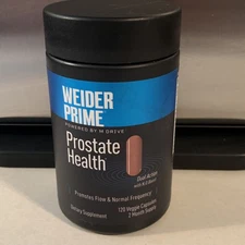 FREE SHIP Weider Prime Prostate Health 120 Veggie Capsules Plant Based Exp: 3/26
